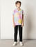 Boys Pastel Purple Printed Polo T-shirt_414155+5