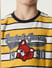 Boys Yellow Striped Crew Neck T-shirt_414179+6