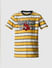 Boys Yellow Striped Crew Neck T-shirt_414179+7