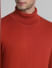 Rust Brown Turtle Neck Pullover_412972+5