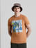 Brown Graphic Print Crew Neck T-shirt_412969+1