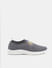 Ash Grey Knitted Slip On Sneakers_415455+2