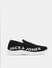 Black Knitted Slip On Sneakers_415456+2
