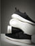 Black & Grey Knitted Slip On Sneakers_415459+1