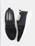 Black & Grey Knitted Slip On Sneakers_415459+3