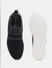 Black & Grey Knitted Slip On Sneakers_415459+5