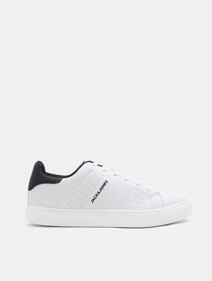 White PU Casual Sneakers