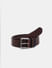 Brown Textured Leather Belt_415475+1