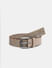 Beige Studded Leather Belt_415476+1