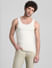 White Crew Neck Fashion Vest_411399+2
