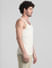 White Crew Neck Fashion Vest_411399+3