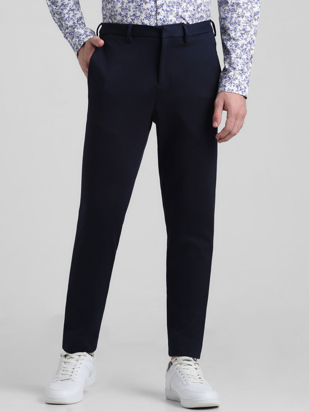 Buy Navy Blue Trousers & Pants for Men by MAX Online | Ajio.com