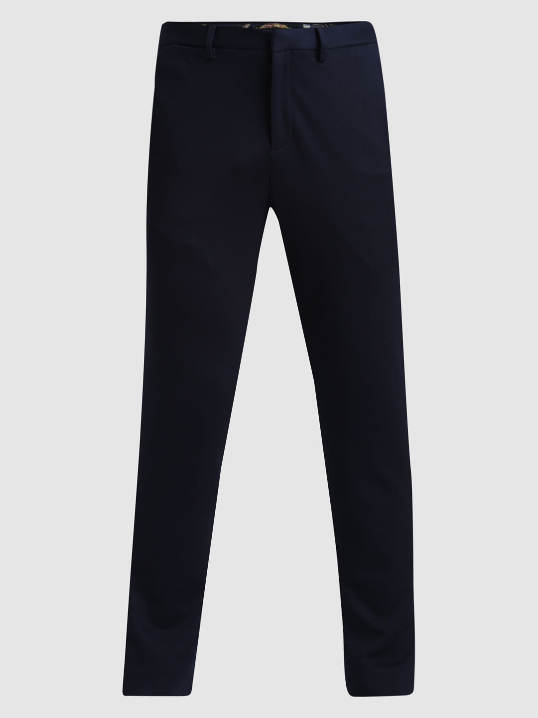 Blue Slim Fit Cotton Pants for Men by GentWith.com | Worldwide Shipping