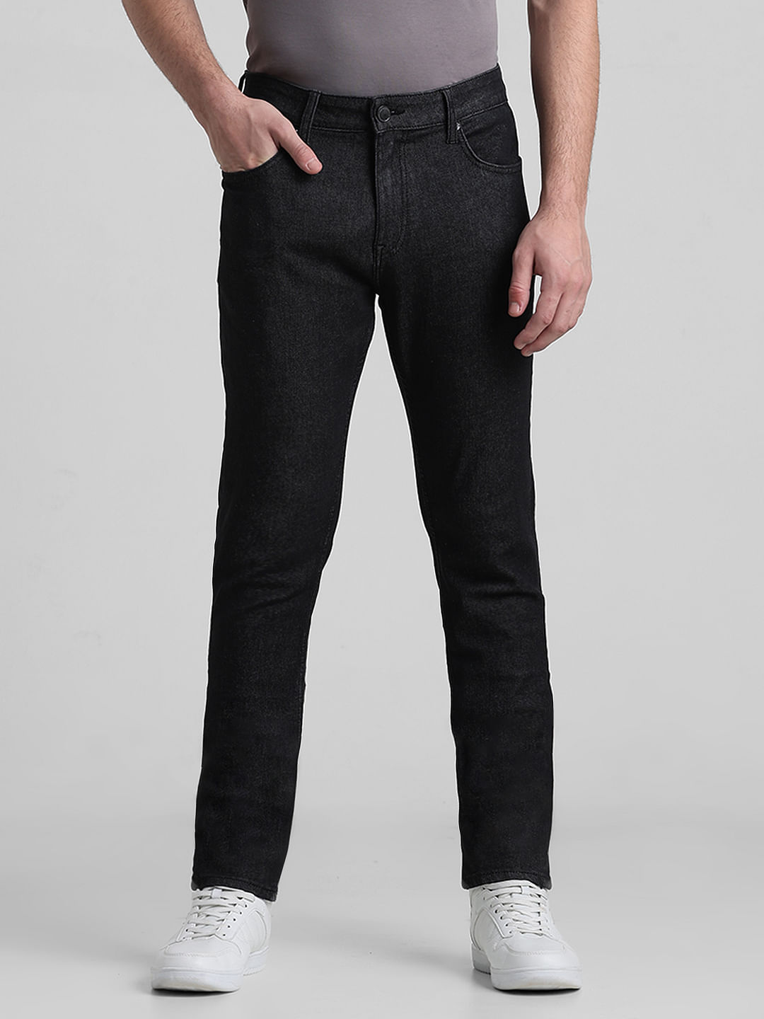 Buy Louis Philippe Jeans Men Black Slim Fit Mid Rise Clean Look Jeans -  Jeans for Men 8890007 | Myntra