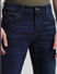 Dark Blue Mid Rise Clark Regular Fit Jeans_411444+4
