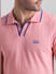 Pink Cotton Polo T-shirt_411457+5