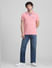 Pink Cotton Polo T-shirt_411457+6