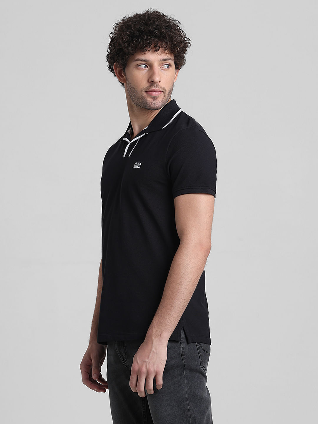 Black cotton clearance polo