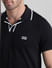 Black Cotton Polo T-shirt_411458+5
