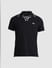Black Cotton Polo T-shirt_411458+7