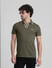 Green Cotton Polo T-shirt_411459+1
