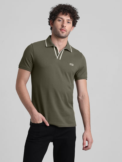 Green Cotton Polo T-shirt