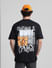 Black Graphic Printed Oversized T-shirt_411464+1