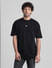 Black Graphic Printed Oversized T-shirt_411464+2
