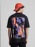 Black Graphic Printed Oversized T-shirt_411469+1