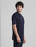Navy Blue Graphic Printed Oversized T-shirt_411470+3