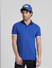 Blue Contrast Tipping Cotton Polo_411472+1