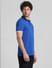 Blue Contrast Tipping Cotton Polo_411472+3