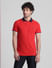 Red Contrast Tipping Cotton Polo_411474+2