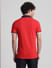 Red Contrast Tipping Cotton Polo_411474+4