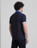 Navy Blue Contrast Tipping Cotton Polo_411475+4