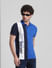 Blue Vertical Striped Cotton Polo_411476+1