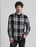 Black Check Print Full Sleeves Shirt_411489+2