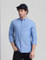 Blue Cotton Full Sleeves Shirt_411491+1