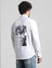 White Placement Print Cotton Shirt_411493+4