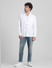 White Placement Print Cotton Shirt_411493+7