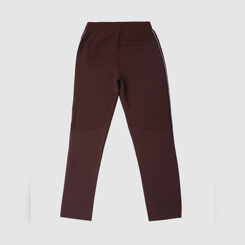 Boys Burgundy Tape Detail Sweatpants