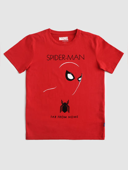 Boys X Marvel Red Spider Man T-shirt