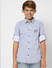 Boys Blue Printed Full Sleeves Shirt_393914+2