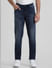 Blue Mid Rise Washed Clark Straight Fit Jeans_408857+1