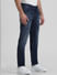 Blue Mid Rise Washed Clark Straight Fit Jeans_408857+2