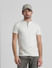 White Melange Henley T-shirt_408858+1