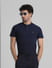 Dark Blue Henley T-shirt_408860+1