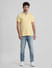 Yellow Contrast Inner Neck Polo_408862+6
