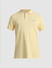 Yellow Contrast Inner Neck Polo_408862+7