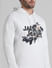 White Logo Print Hooded Sweatshirt_408867+5